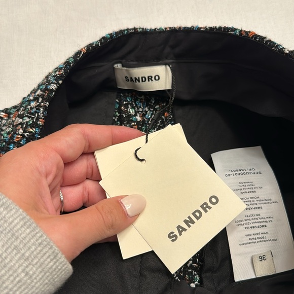 NWT Sandro Space Tweed Short - Picture 5 of 8